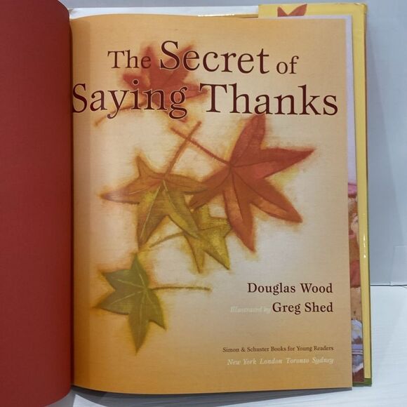The Secret Of Saying Thanks By Douglas Wood Children's Hard Cover Book - Picture 8 of 12